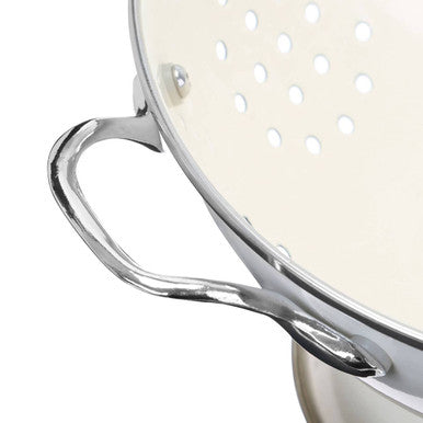 Hollis Retro Cream Enamel Colander