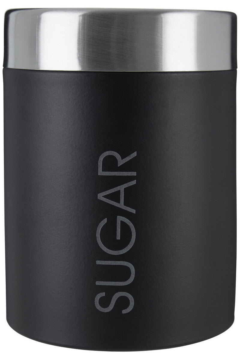 Liberty Black Enamel Sugar Canister With Silver Lid - Image 5