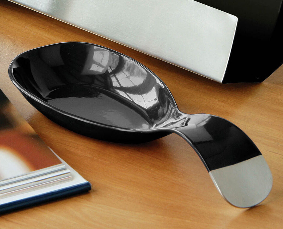 Black Enamel Spoon Rest