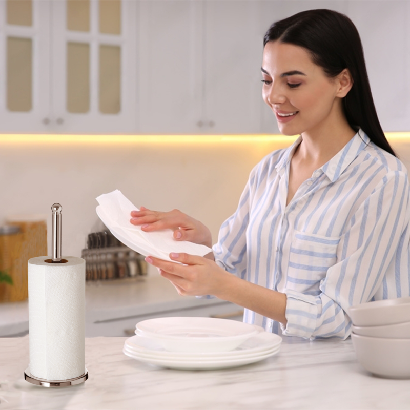 Hirano Chrome Kitchen Roll Holder