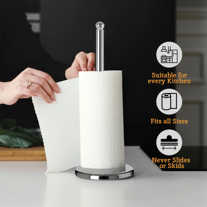 Hirano Chrome Kitchen Roll Holder