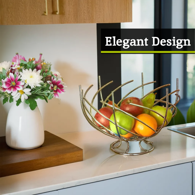 Nest Shape Chrome Fruit Basket