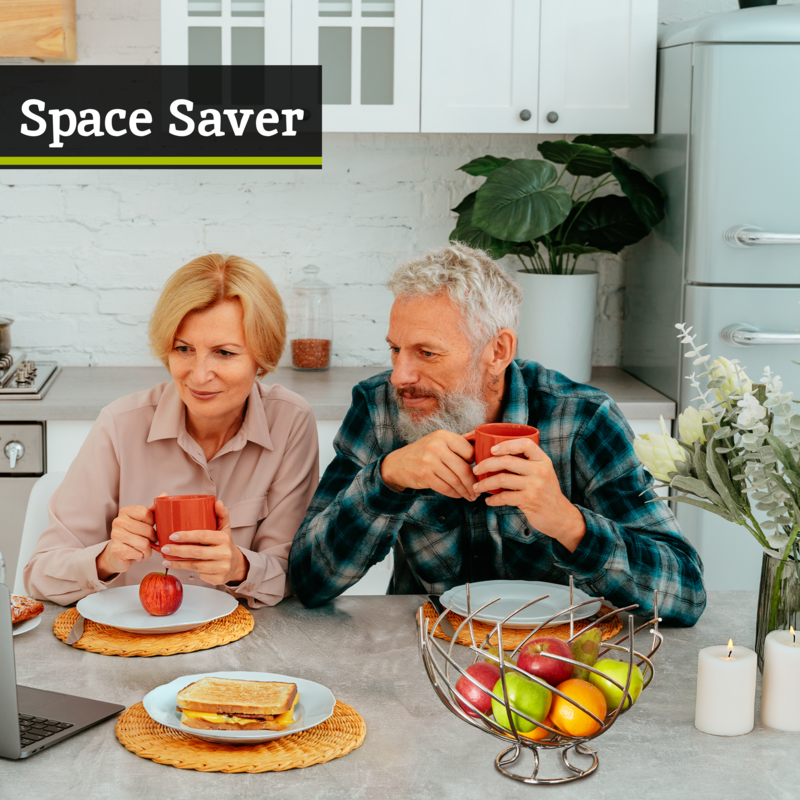 Nest Shape Chrome Fruit Basket