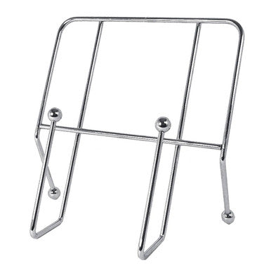 Metal stand with spherical knobs on a white background