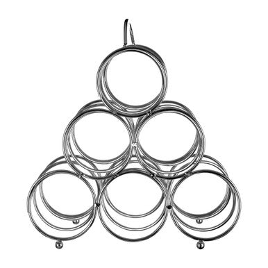 Zuko Chrome 6 Bottles Triangular Wine Rack