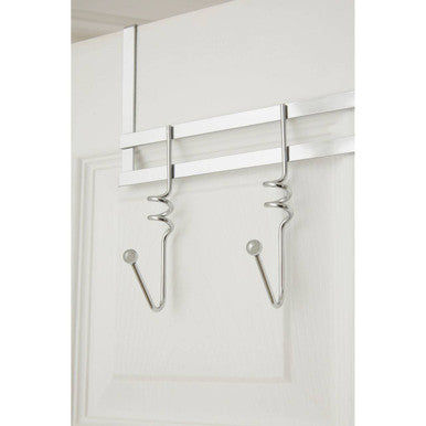 Jaxen Chrome Over Door 5 Hook Swirl Hanger