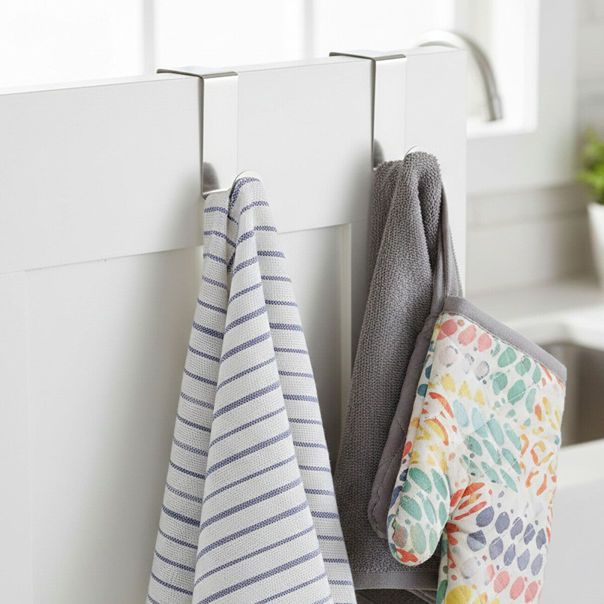 Over Door Set of 2 Reversible Hooks