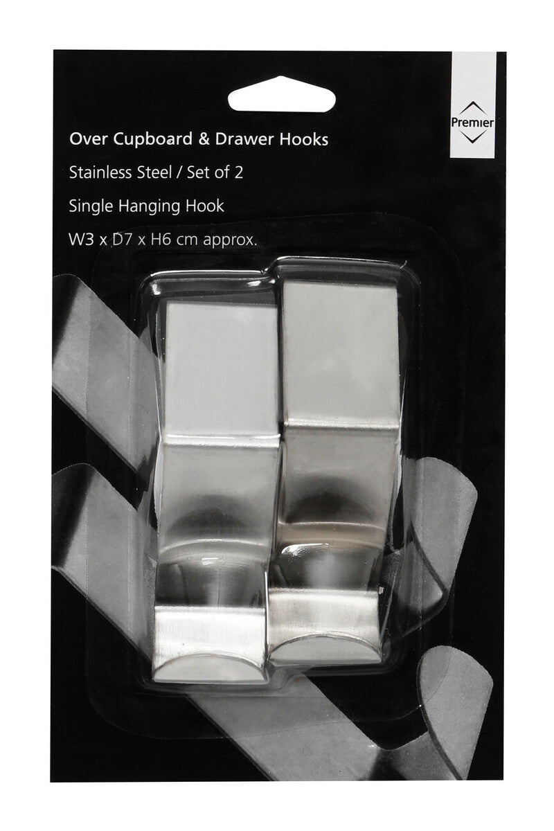 Over Door Set of 2 Reversible Hooks