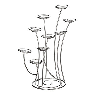 Decorative candle holder with multiple tiers on a white background
