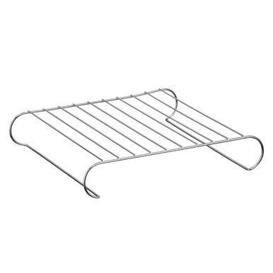 Metal oven rack on a white background