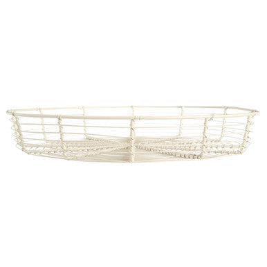 Cream Wire Bread Basket
