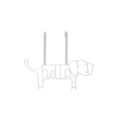 Outline of a dog with &