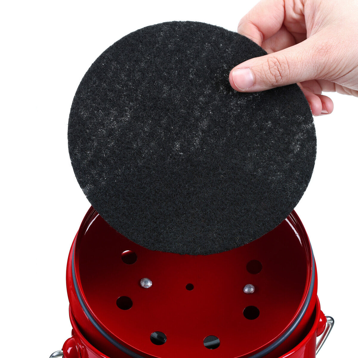 Madison Red Compost Bin with Handle
