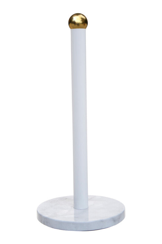 Easton White Marble Effect and Gold Kitchen Roll Holder