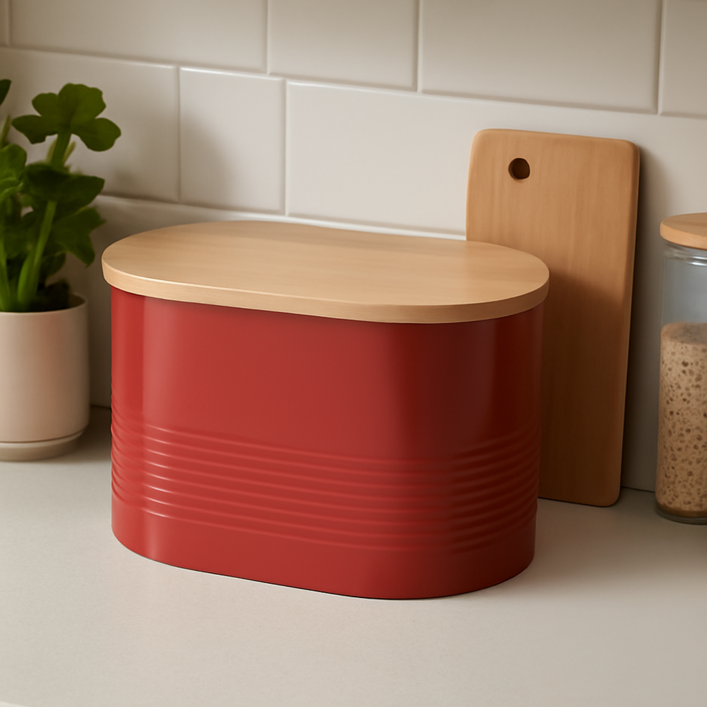 Alton Red Bread Bin
