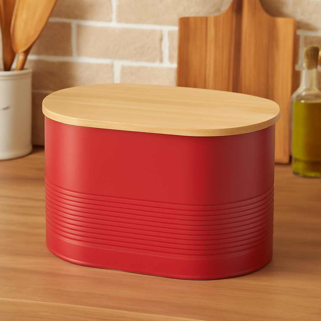 Alton Red Bread Bin