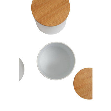 Set Of Three Alton White Cannisters