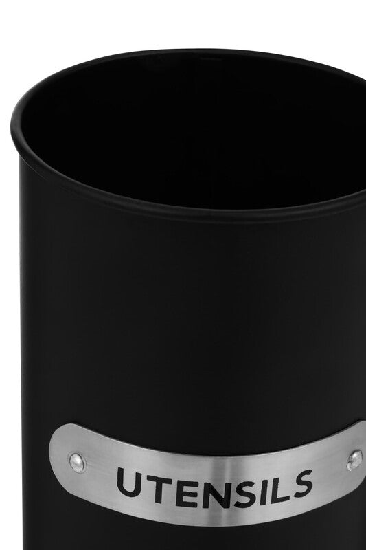 Liberty Black Enamel Utensil Holder