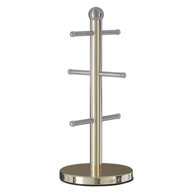 Hirano 6 Cup Gold Finish Mug Tree