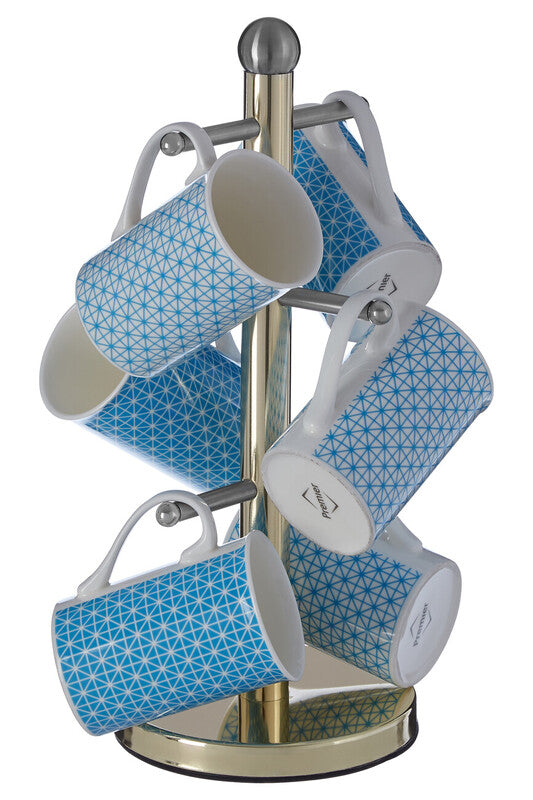 Hirano 6 Cup Gold Finish Mug Tree