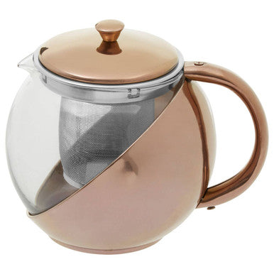 Fuso Stainless Steel Teapot With Copper Finished Infuser