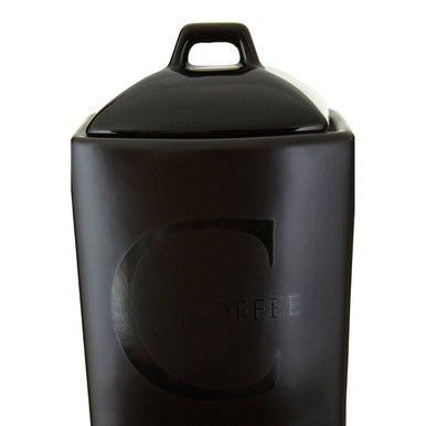 Black Text Coffee Jar