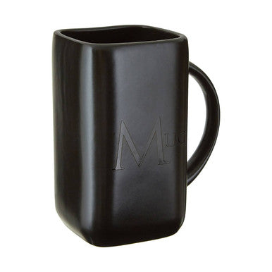 Black Text Mug
