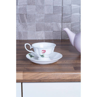 Peony Cup And Saucer