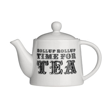 White teapot with &