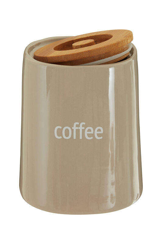 Fletcher Beige Ceramic Coffee Canister