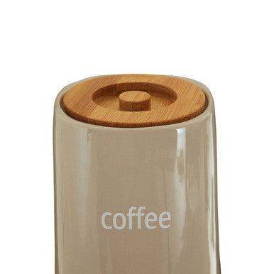 Fletcher Beige Ceramic Coffee Canister