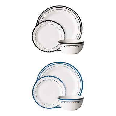 Avie Saturn 12 Piece Blue Dinner Set