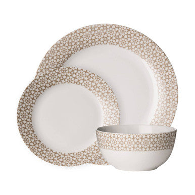Avie Casablanca 12 Piece Natural Dinner Set Mob