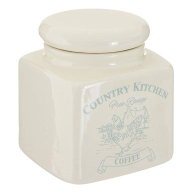 Ceramic coffee canister with &