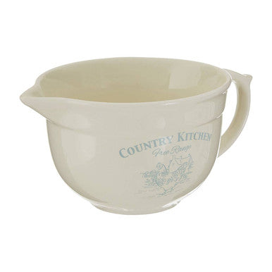 Beige mixing bowl with &