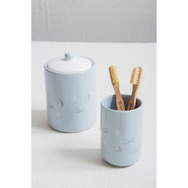 Swift Light Blue Bird Design Canister