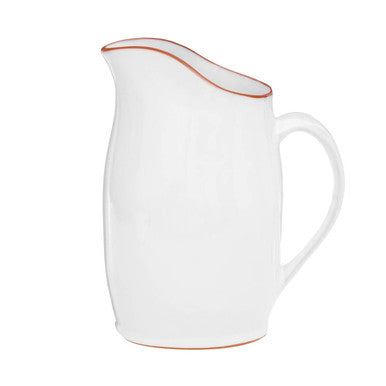 Calisto Terracotta White Glazed Pitcher