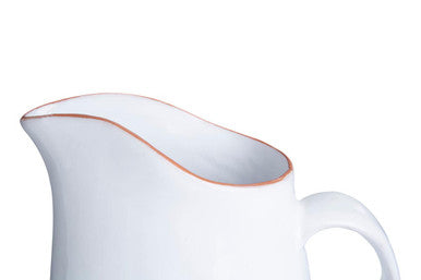 Calisto Terracotta White Glazed Pitcher