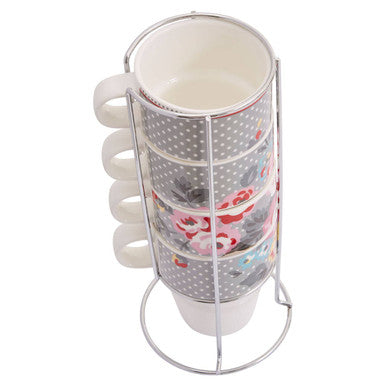 Set Of Four Stackable Pippa Mugs