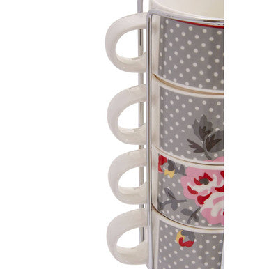 Set Of Four Stackable Pippa Mugs