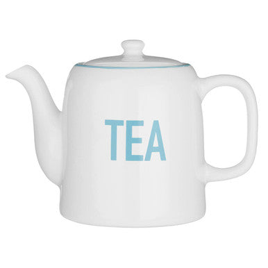 White teapot with &