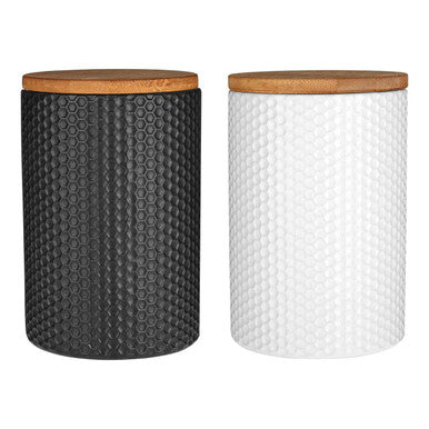 Geome White Hex Canister