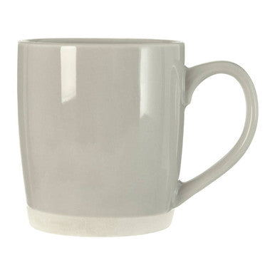 Gray mug on a white background