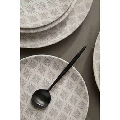 Maya Grey And White 12 Piece Dinner Set