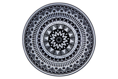 Maya 12 Piece Black And White Dinner Set