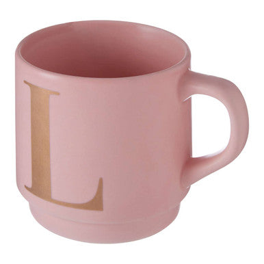 Signet Pink Monogram Mug, L