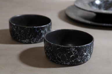 Hygge Black Faux Marble Bowl