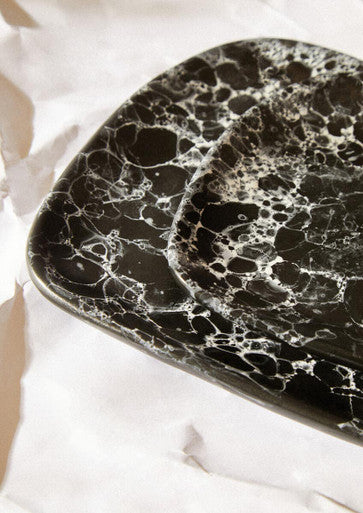 Hygge Small Black Marble Effect Serving Platter
