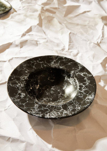 Hygge Black Marble Effect Pasta Bowl