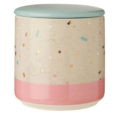 Lozica Medium Fine Earthenware Grey Pink Storage Canister